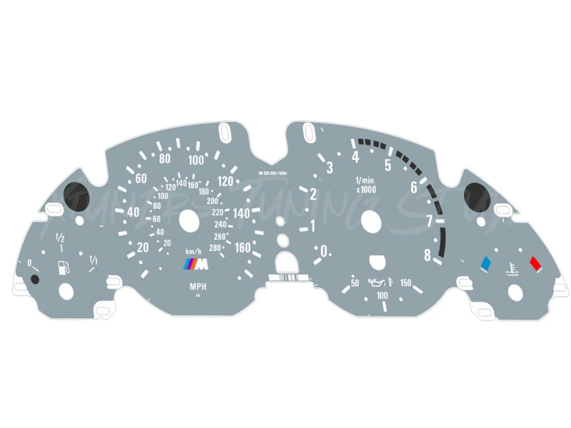 BMW X5 E53 4.6 IS, 4.8 IS M dials
