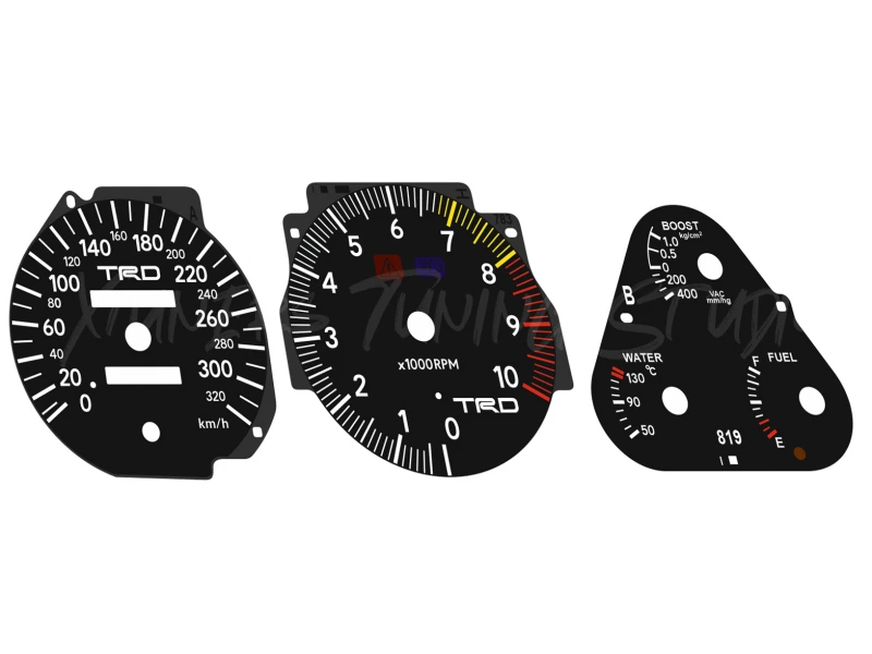 Toyota Supra MK4 Series 2 RHD TRD 320, JDM, USDM dials