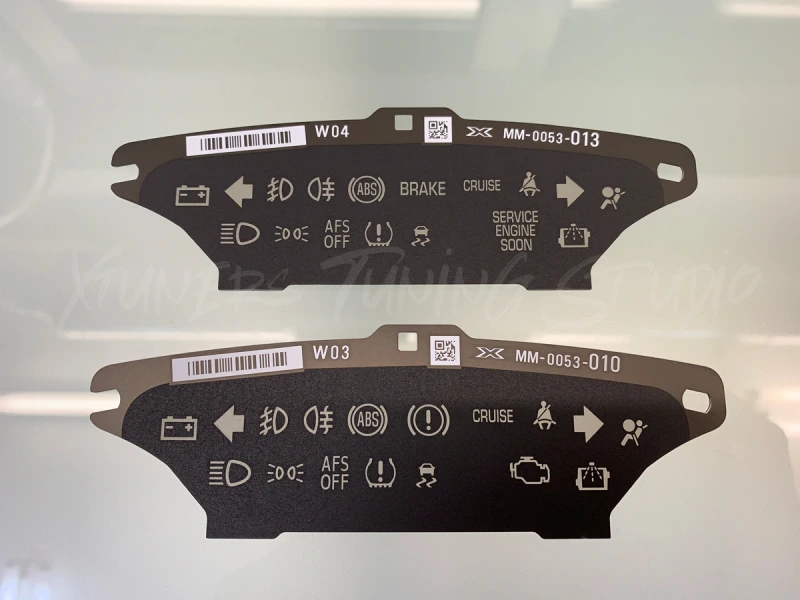Mitsubishi Lancer EVO X CZ4A 2011+ warning lights foil