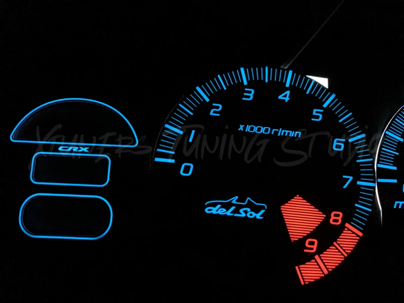 Honda CR-X Del Sol VTi USDM plasma dials