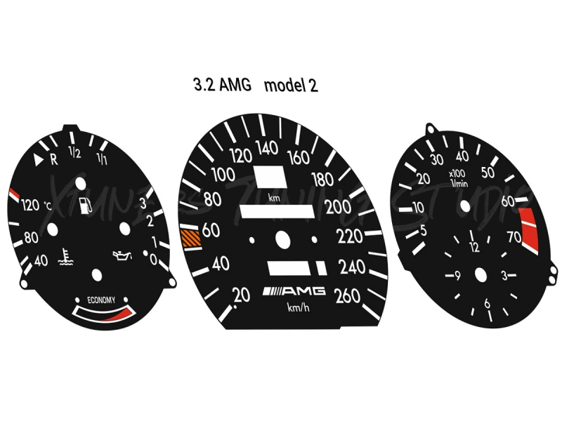 Mercedes W201 190E 3.2 AMG dials