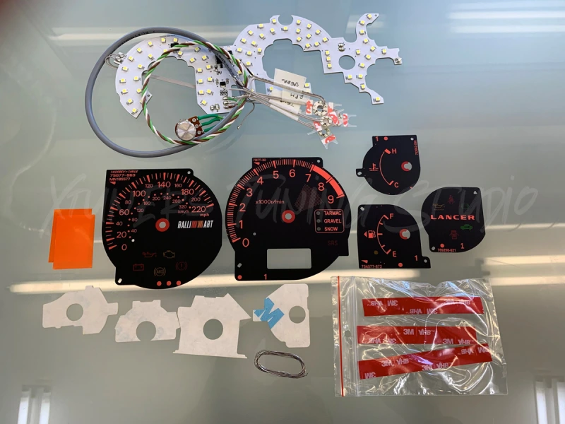 Mitsubishi Lancer EVOLUTION 7 8 9 CT9A UK Ralliart dials 200 MPH + LED upgrade kit