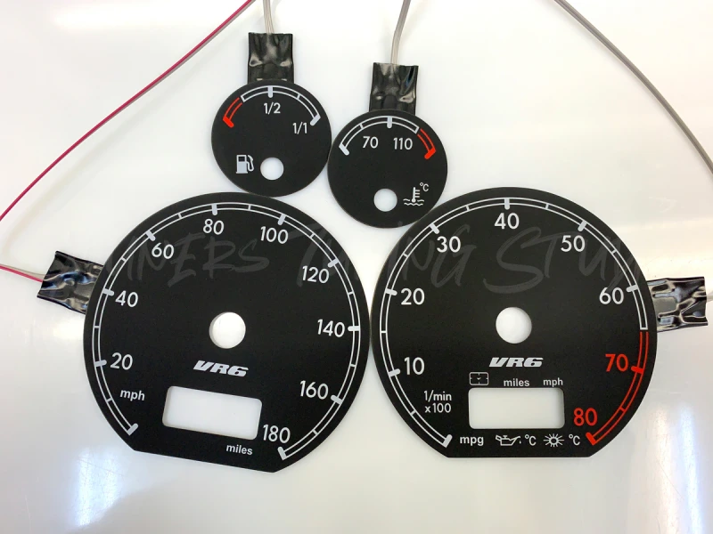 VW Golf MK3 VR6 180 MPH 8K RPM dials