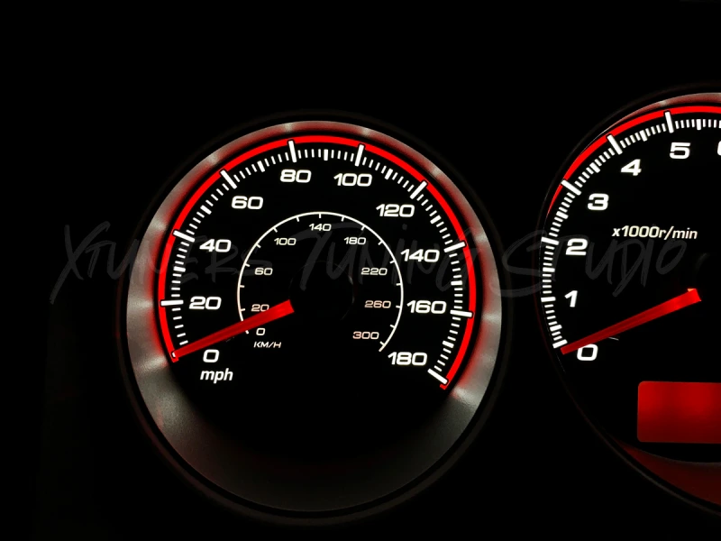 Mitsubishi Lancer EVOLUTION 7 8 9 CT9A Xtuners Edition 9K Tachoscheiben + LED Umbau Kit
