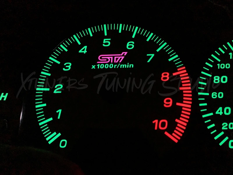 Subaru Impreza WRX STI GC8 99-01 V5, V6 - 10K, 280 km/h dials