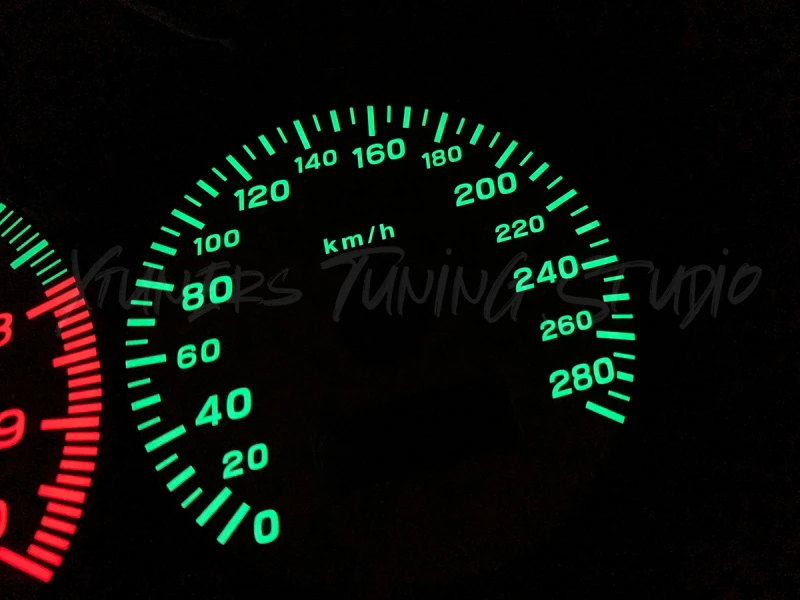 Subaru Impreza WRX STI GC8 99-01 V5, V6 - 10K, 280 km/h dials
