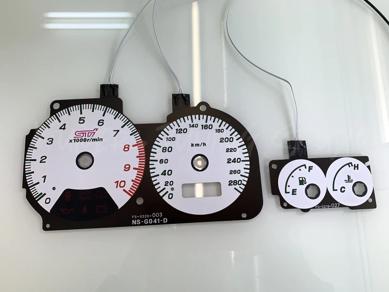 Subaru Impreza WRX STI GC8 99-01 V5, V6 - 10K, 280 km/h dials