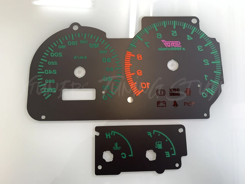 Subaru Impreza WRX STI GC8 99-01 V5, V6 - 10K, 280 km/h dials