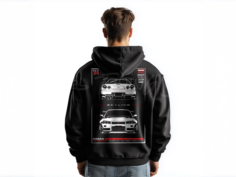Automotive Apparel | Nissan Skyline GTR R34 Motorsport | T-shirt or Hoodie