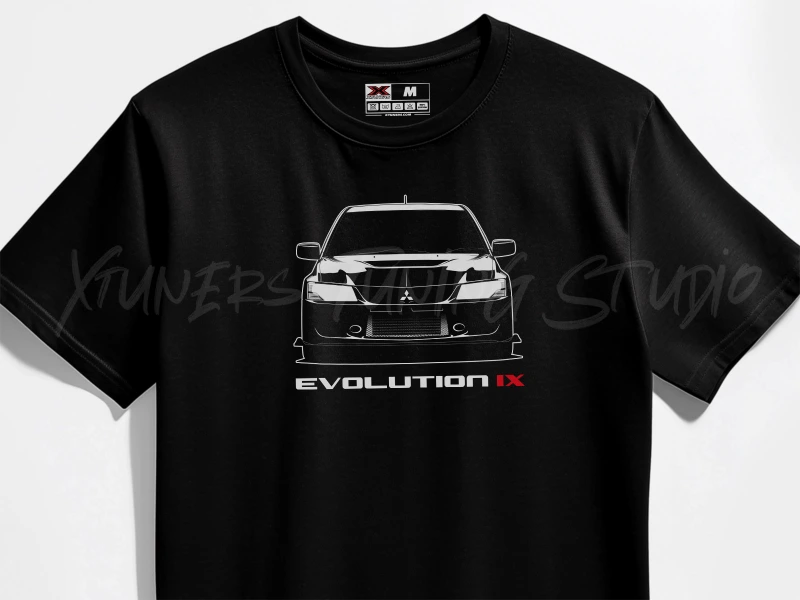 Auto- und Tuningbekleidung | Mitsubishi Lancer EVO 9 | T-Shirt oder Hoodie