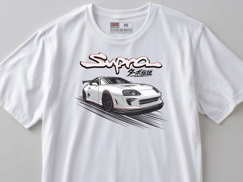 Auto- und Tuningbekleidung | Toyota Supra Turbo | T-Shirt oder Hoodie