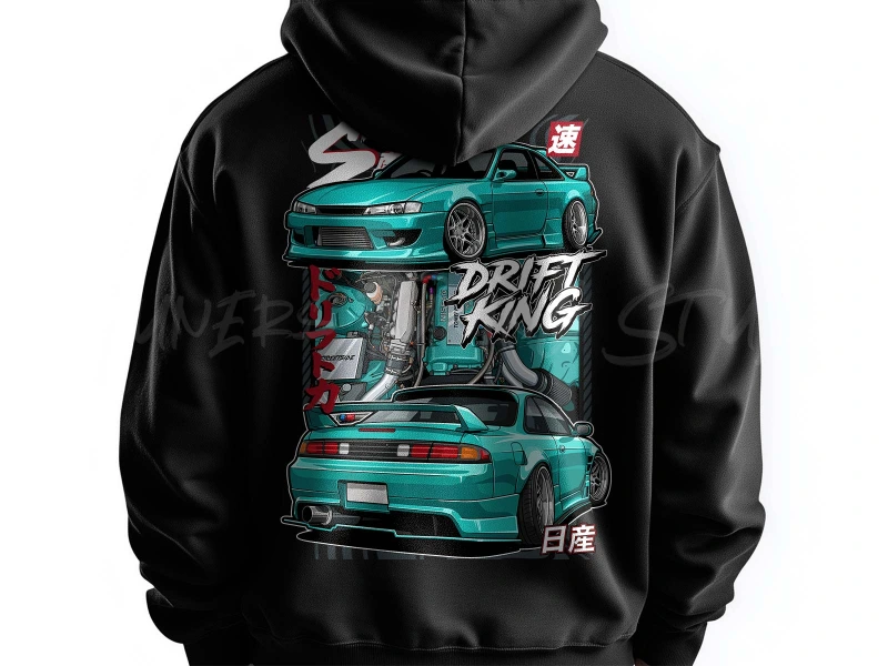Automotive Apparel | Nissan Silvia S14 Drift King | T-shirt or Hoodie