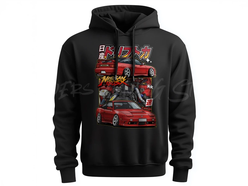 Automotive Apparel | Nissan 180SX | T-shirt or Hoodie