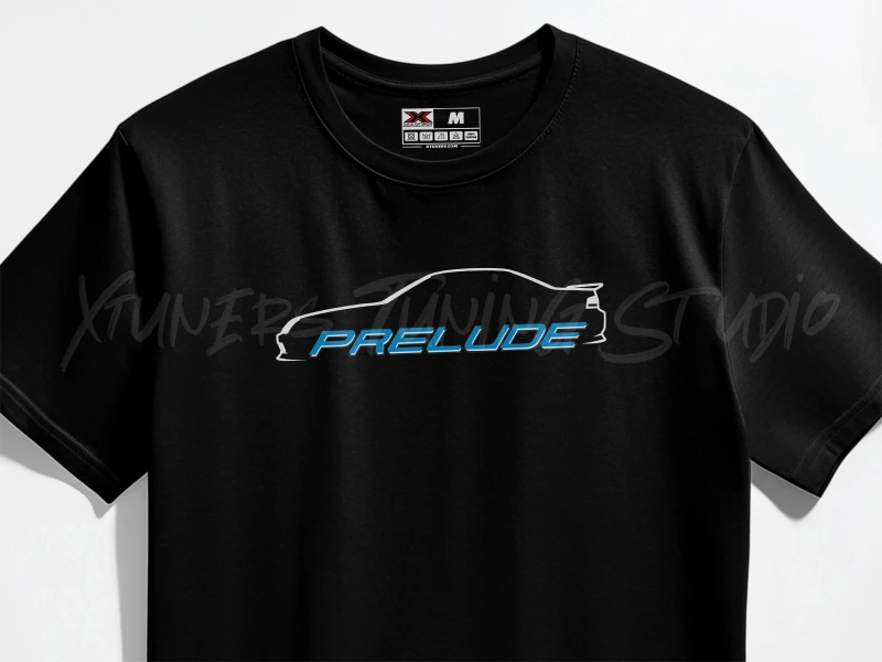 Auto- und Tuningbekleidung | Honda Prelude 5th gen silhouette | T-Shirt oder Hoodie