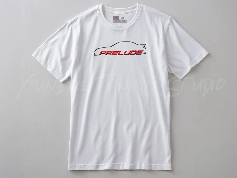 Auto- und Tuningbekleidung | Honda Prelude 5th gen silhouette | T-Shirt oder Hoodie