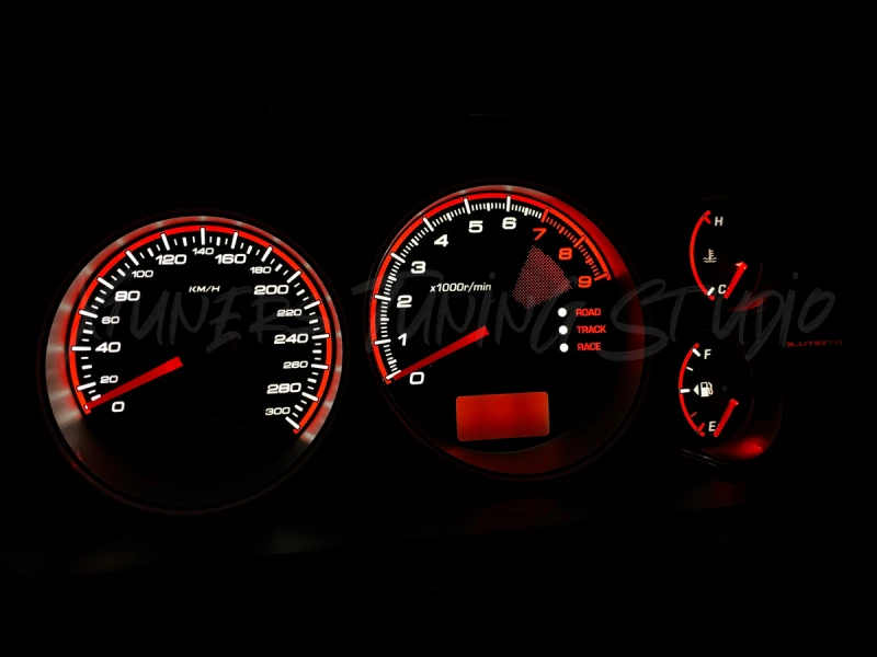 Mitsubishi Lancer EVOLUTION 7 8 9 CT9A Xtuners Edition 9K, 300 km/h Tachoscheiben + LED Umbau Kit