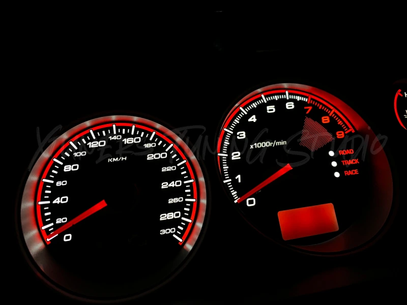 Mitsubishi Lancer EVOLUTION 7 8 9 CT9A Xtuners Edition 9K, 300 km/h Tachoscheiben + LED Umbau Kit