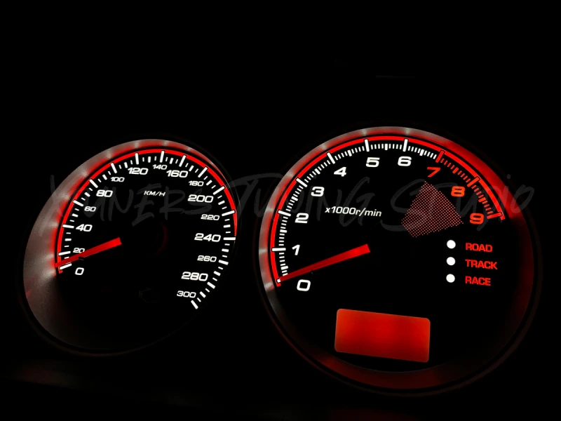 Mitsubishi Lancer EVOLUTION 7 8 9 CT9A Xtuners Edition 9K, 300 km/h Tachoscheiben + LED Umbau Kit