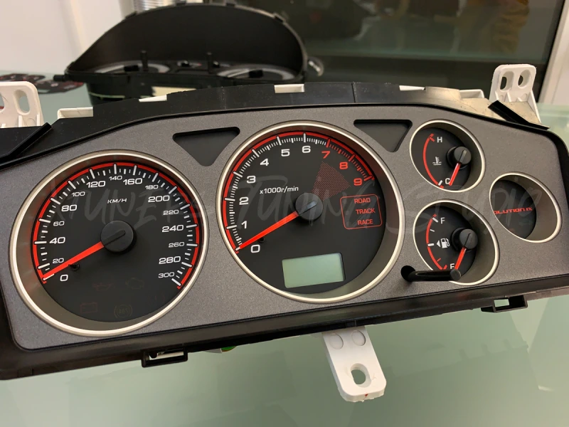 Mitsubishi Lancer EVOLUTION 7 8 9 CT9A Xtuners Edition 9K, 300 km/h Tachoscheiben + LED Umbau Kit
