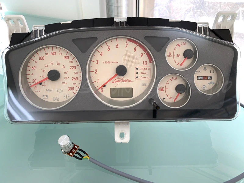 Mitsubishi Lancer EVO 7 8 9 CT9A 300 km/h Ralliart S3 design dials + LED upgrade kit