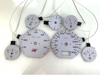 Audi C4 S6+ Plus Typ 4A, 1994–1997 300 km/h plasma dials - grey