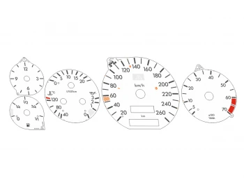 Mercedes SL R129, S-Class W140, CL140 AMG dials