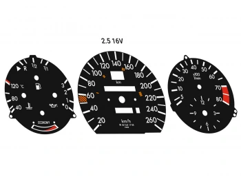 Mercedes W201 190E 2.5 16V dials