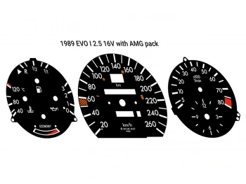 Mercedes W201 190E 2.5 16V EVO I dials