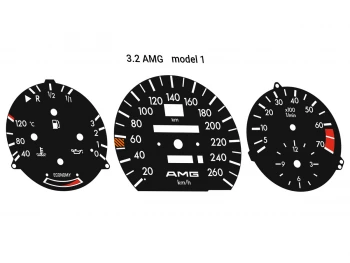 Mercedes W201 190E 3.2 AMG dials