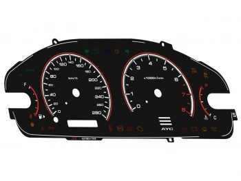 Mitsubishi Galant 8th gen HC plasma dials