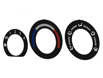 Mitsubishi Lancer EVOLUTION 7 8 9 heater control panel dials