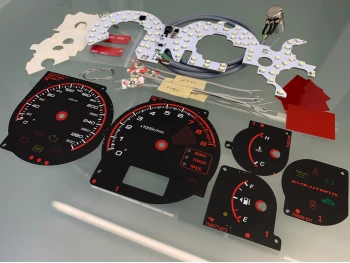 Mitsubishi Lancer EVOLUTION 7 8 9 CT9A Xtuners Edition 9K, 300 km/h dials + LED upgrade kit